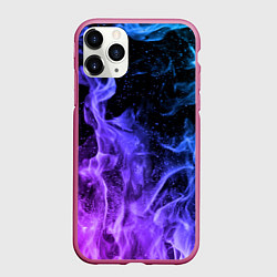 Чехол iPhone 11 Pro матовый ОГОНЬ НЕОН, цвет: 3D-малиновый