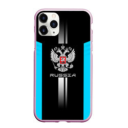 Чехол iPhone 11 Pro матовый Russia, цвет: 3D-розовый
