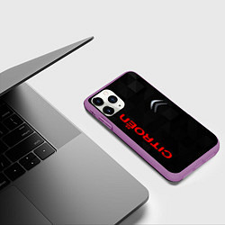 Чехол iPhone 11 Pro матовый CITROEN, цвет: 3D-фиолетовый — фото 2