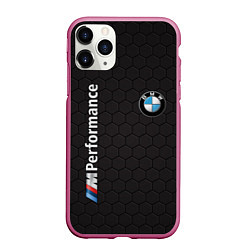 Чехол iPhone 11 Pro матовый BMW, цвет: 3D-малиновый