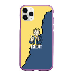 Чехол iPhone 11 Pro матовый Fallout logo boy