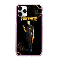 Чехол iPhone 11 Pro матовый Gold Midas Fortnite 2, цвет: 3D-розовый