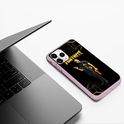 Чехол iPhone 11 Pro матовый Gold Midas Fortnite 2, цвет: 3D-розовый — фото 2