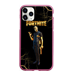 Чехол iPhone 11 Pro матовый Gold Midas Fortnite 2, цвет: 3D-малиновый