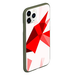 Чехол iPhone 11 Pro матовый GEOMETRY RED, цвет: 3D-темно-зеленый — фото 2