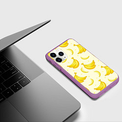 Чехол iPhone 11 Pro матовый Банана, цвет: 3D-фиолетовый — фото 2