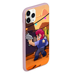 Чехол iPhone 11 Pro матовый Brawl Stars Colt, цвет: 3D-розовый — фото 2