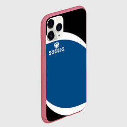 Чехол iPhone 11 Pro матовый Russia, цвет: 3D-малиновый — фото 2