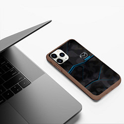 Чехол iPhone 11 Pro матовый MAZDA, цвет: 3D-коричневый — фото 2