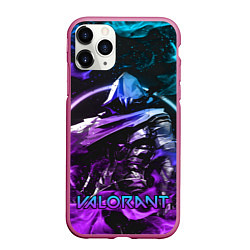 Чехол iPhone 11 Pro матовый VALORANT OMEN, цвет: 3D-малиновый