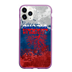 Чехол iPhone 11 Pro матовый Russia my roots, цвет: 3D-фиолетовый