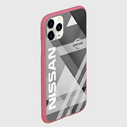 Чехол iPhone 11 Pro матовый NISSAN, цвет: 3D-малиновый — фото 2