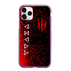 Чехол iPhone 11 Pro матовый The Witcher, цвет: 3D-фиолетовый