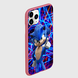 Чехол iPhone 11 Pro матовый Sonic, цвет: 3D-малиновый — фото 2
