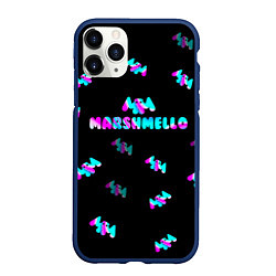 Чехол iPhone 11 Pro матовый Marshmello, цвет: 3D-тёмно-синий
