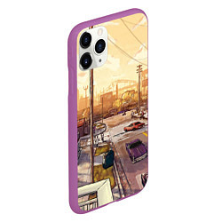 Чехол iPhone 11 Pro матовый GTA San Andreas, цвет: 3D-фиолетовый — фото 2