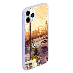 Чехол iPhone 11 Pro матовый GTA San Andreas, цвет: 3D-светло-сиреневый — фото 2