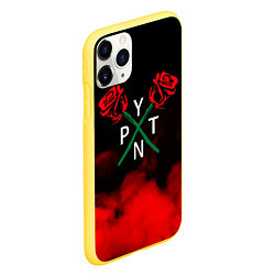 Чехол iPhone 11 Pro матовый PYTN X ROSE, цвет: 3D-желтый — фото 2