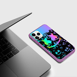 Чехол iPhone 11 Pro матовый MARSHMELLO, цвет: 3D-фиолетовый — фото 2