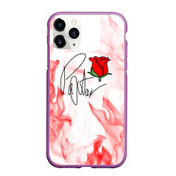 Чехол iPhone 11 Pro матовый PYTN X ROSE, цвет: 3D-фиолетовый