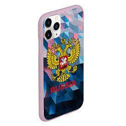 Чехол iPhone 11 Pro матовый RUSSIA, цвет: 3D-розовый — фото 2