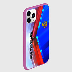 Чехол iPhone 11 Pro матовый RUSSIA SPORT, цвет: 3D-фиолетовый — фото 2