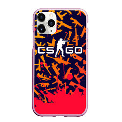 Чехол iPhone 11 Pro матовый CS GO КС ГО, цвет: 3D-розовый