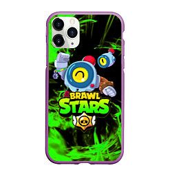 Чехол iPhone 11 Pro матовый BRAWL STARS NANI, цвет: 3D-фиолетовый