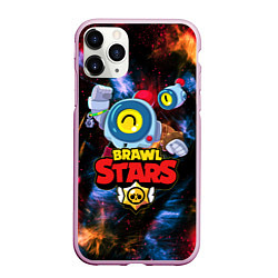 Чехол iPhone 11 Pro матовый BRAWL STARS NANI SPACE, цвет: 3D-розовый