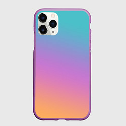 Чехол iPhone 11 Pro матовый Градиент, цвет: 3D-фиолетовый