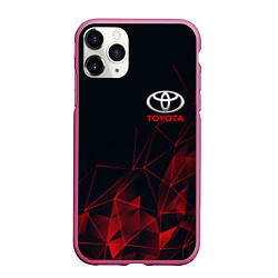 Чехол iPhone 11 Pro матовый TOYOTA, цвет: 3D-малиновый