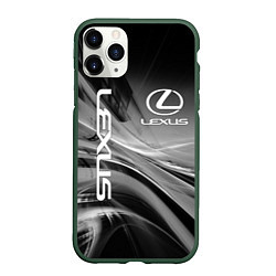 Чехол iPhone 11 Pro матовый LEXUS, цвет: 3D-темно-зеленый