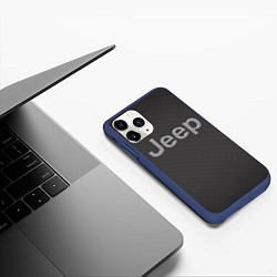Чехол iPhone 11 Pro матовый JEEP, цвет: 3D-тёмно-синий — фото 2