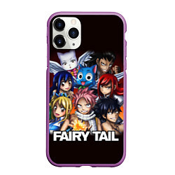 Чехол iPhone 11 Pro матовый FAIRY TAIL ХВОСТ ФЕИ, цвет: 3D-фиолетовый