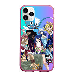 Чехол iPhone 11 Pro матовый FAIRY TAIL ХВОСТ ФЕИ, цвет: 3D-малиновый