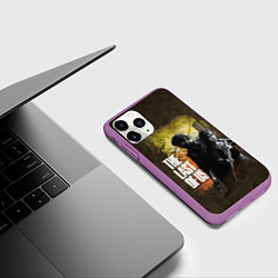 Чехол iPhone 11 Pro матовый The last of us, цвет: 3D-фиолетовый — фото 2