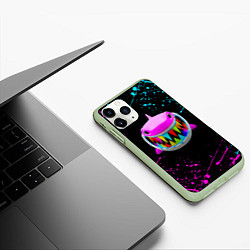 Чехол iPhone 11 Pro матовый 6IX9INE 69, цвет: 3D-салатовый — фото 2