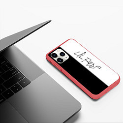 Чехол iPhone 11 Pro матовый Lil peep, цвет: 3D-красный — фото 2