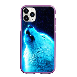 Чехол iPhone 11 Pro матовый ВОЛЧИЙ ВОЙ D, цвет: 3D-фиолетовый