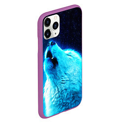 Чехол iPhone 11 Pro матовый ВОЛЧИЙ ВОЙ D, цвет: 3D-фиолетовый — фото 2