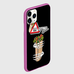 Чехол iPhone 11 Pro матовый Шаурма, цвет: 3D-фиолетовый — фото 2