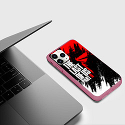 Чехол iPhone 11 Pro матовый THE LAST OF US II, цвет: 3D-малиновый — фото 2