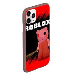 Чехол iPhone 11 Pro матовый Roblox Piggy, цвет: 3D-коричневый — фото 2