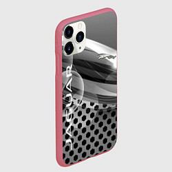 Чехол iPhone 11 Pro матовый JAGUAR, цвет: 3D-малиновый — фото 2