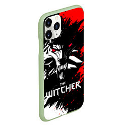 Чехол iPhone 11 Pro матовый The Witcher, цвет: 3D-салатовый — фото 2