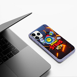 Чехол iPhone 11 Pro матовый BRAWL STARS NANI НАНИ, цвет: 3D-светло-сиреневый — фото 2