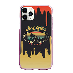 Чехол iPhone 11 Pro матовый Just Ride MOTOCROSS Z, цвет: 3D-розовый