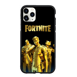 Чехол iPhone 11 Pro матовый FORTNITE GOLD SQUAD, цвет: 3D-черный