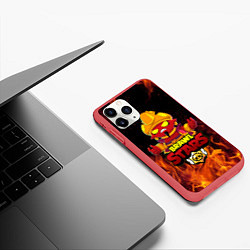 Чехол iPhone 11 Pro матовый BRAWL STARS EVIL GENE ДЖИН, цвет: 3D-красный — фото 2