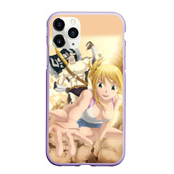 Чехол iPhone 11 Pro матовый FAIRY TAIL ХВОСТ ФЕИ, цвет: 3D-светло-сиреневый